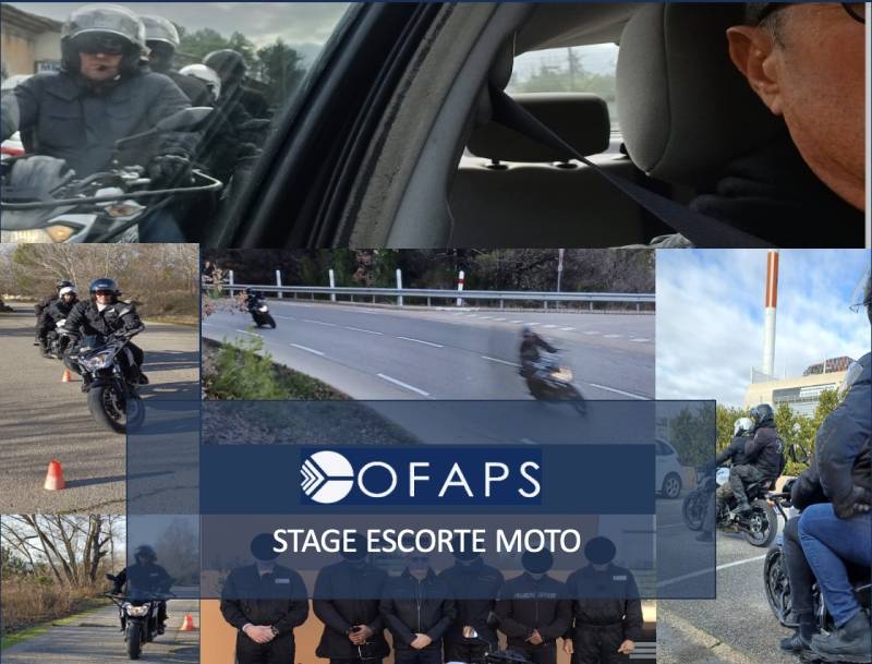 Formation escorte moto protection rapprochée par OFAPS Formation PARIS